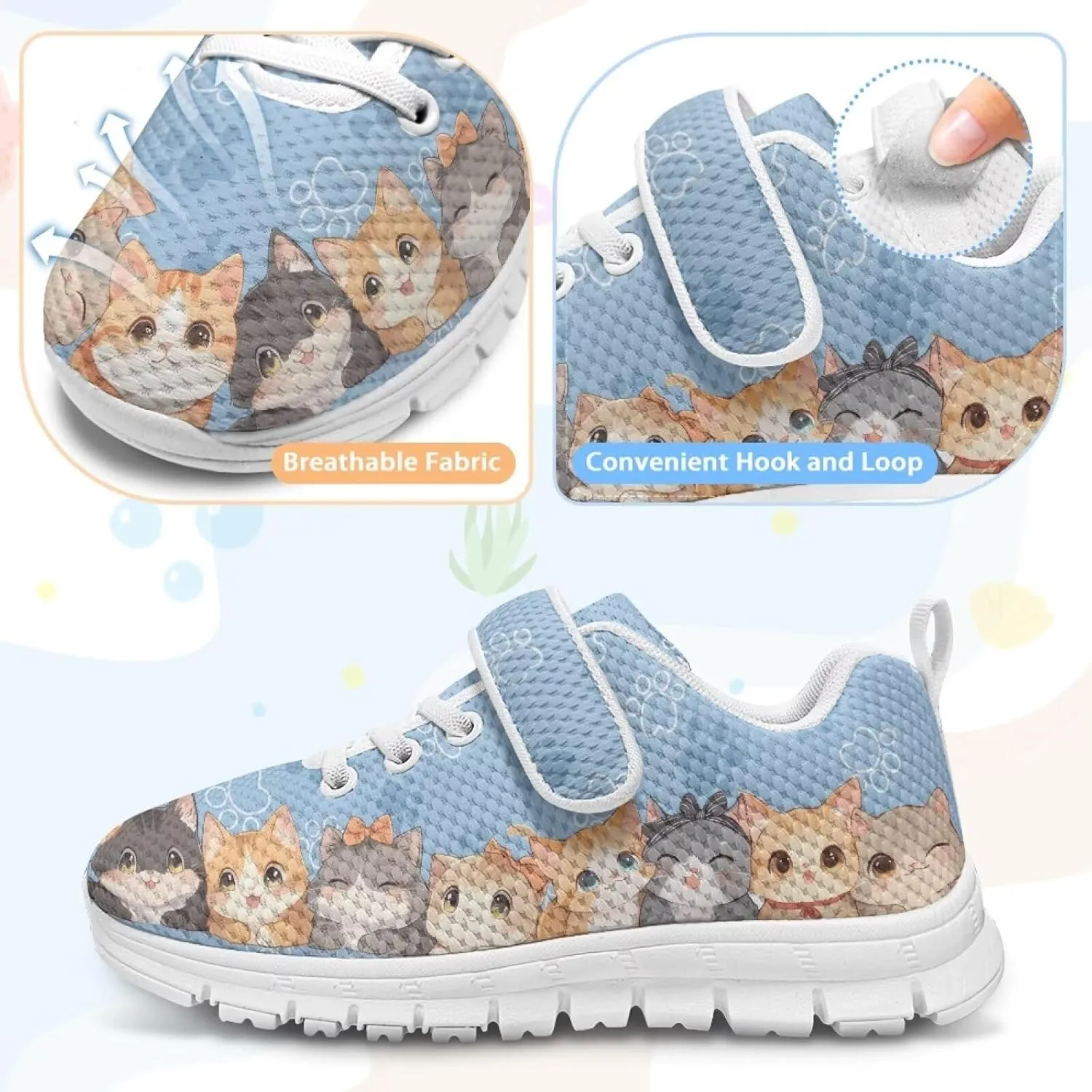 Girls' Athletic Tennis Shoes Cute Slip On Kids Sneakers Running Shoes