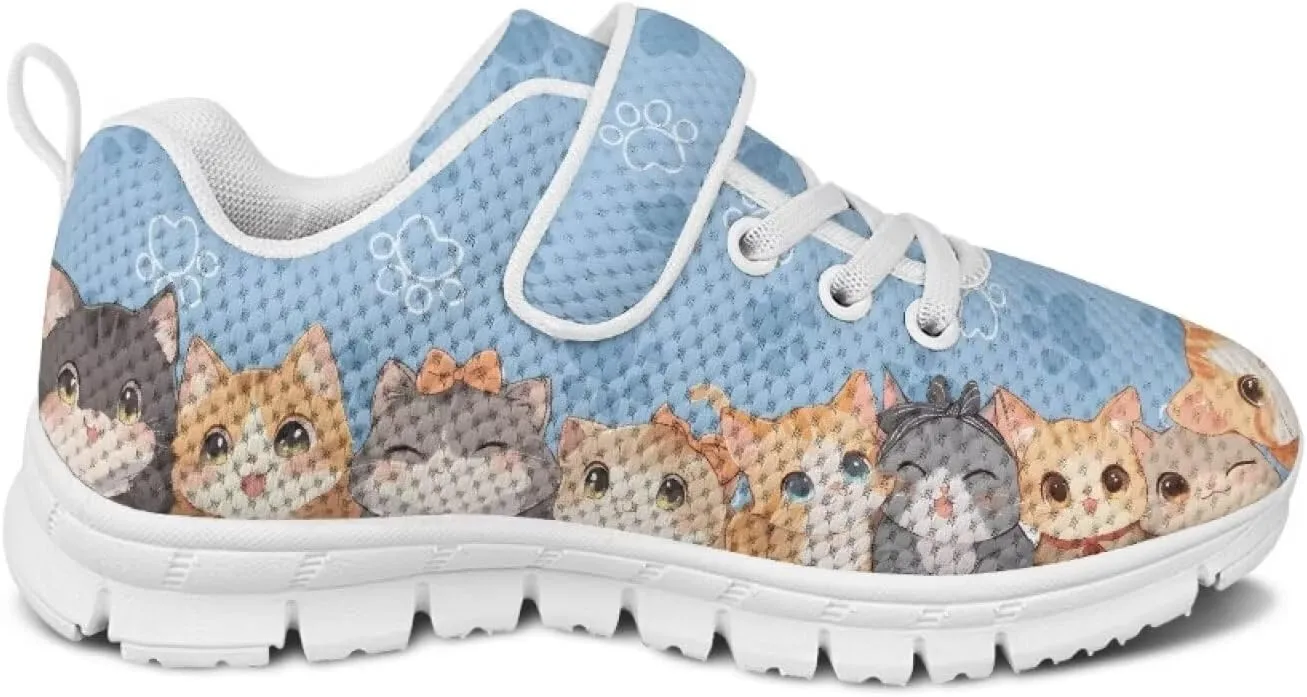 Girls' Athletic Tennis Shoes Cute Slip On Kids Sneakers Running Shoes