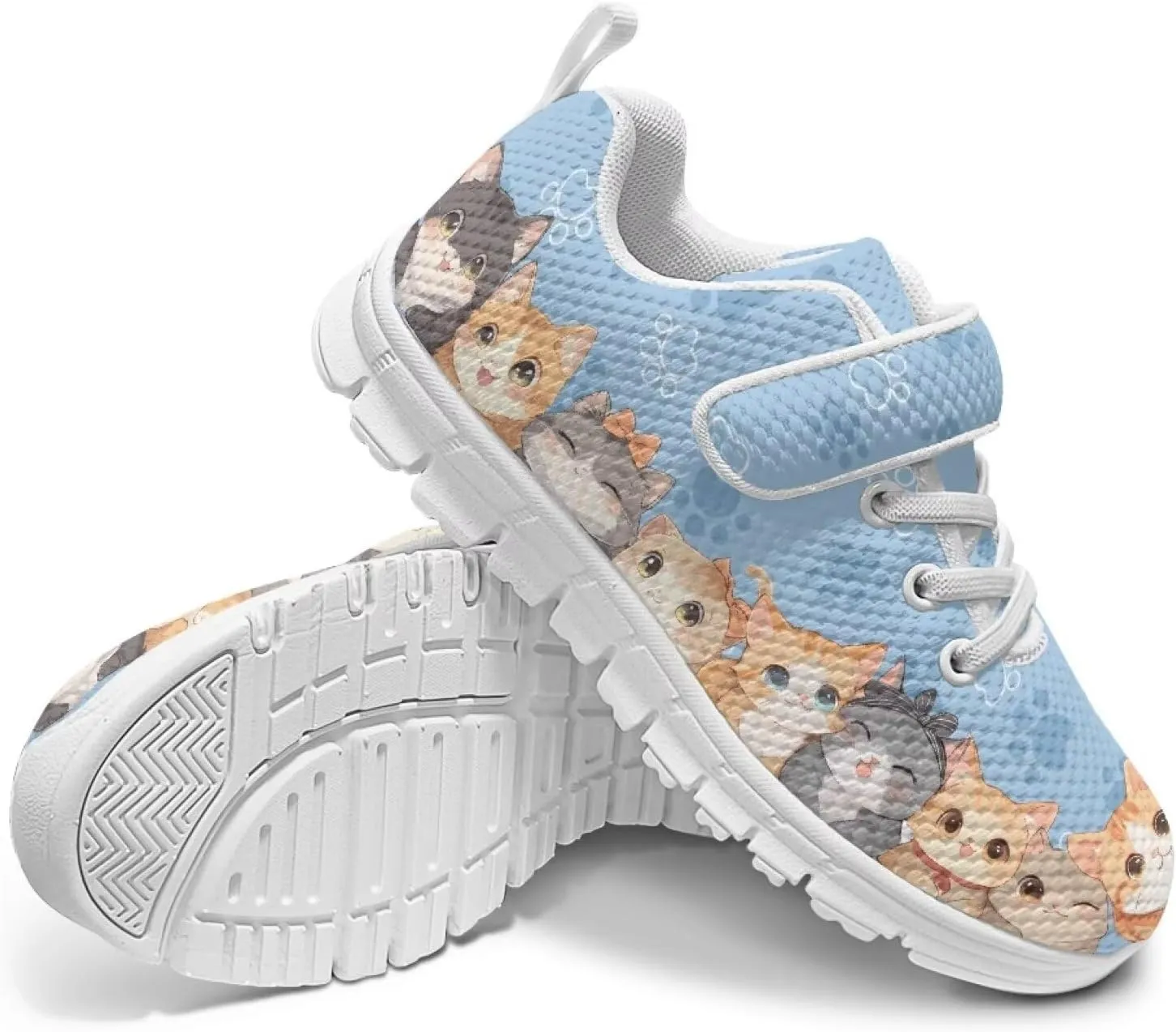 Girls' Athletic Tennis Shoes Cute Slip On Kids Sneakers Running Shoes
