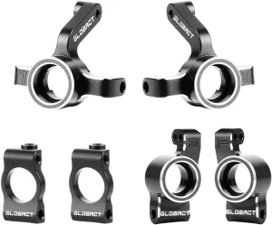 GLOBACT Aluminum Spindles & Caster Blocks & Rear Hubs Set for LOSI 1/24 Micro-B 1/28 Micro-T RC Upgrade Parts Replace LOS-1982 LOS-1984 LOS-1983