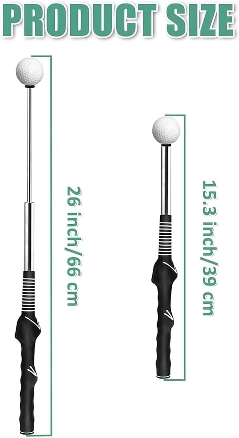 Gloryboom Telescopic Club, Retractable Golf Swing Training Aid, Gloryboom Golf, Golf Grip Trainer with Click Feedback, for Beginners Professionals, Rhythm, Power & Grip Training