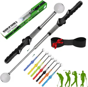 Gloryboom Telescopic Club, Retractable Golf Swing Training Aid, Gloryboom Golf, Golf Grip Trainer with Click Feedback, for Beginners Professionals, Rhythm, Power & Grip Training
