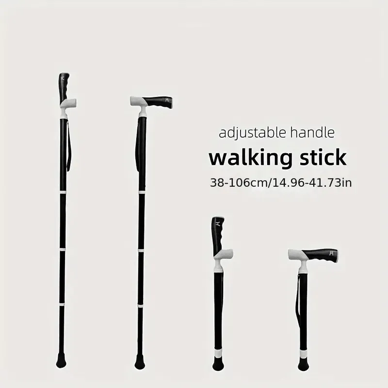 Golden Lightweight Hiking Pole Cane for Seniors and Outdoor Hiking