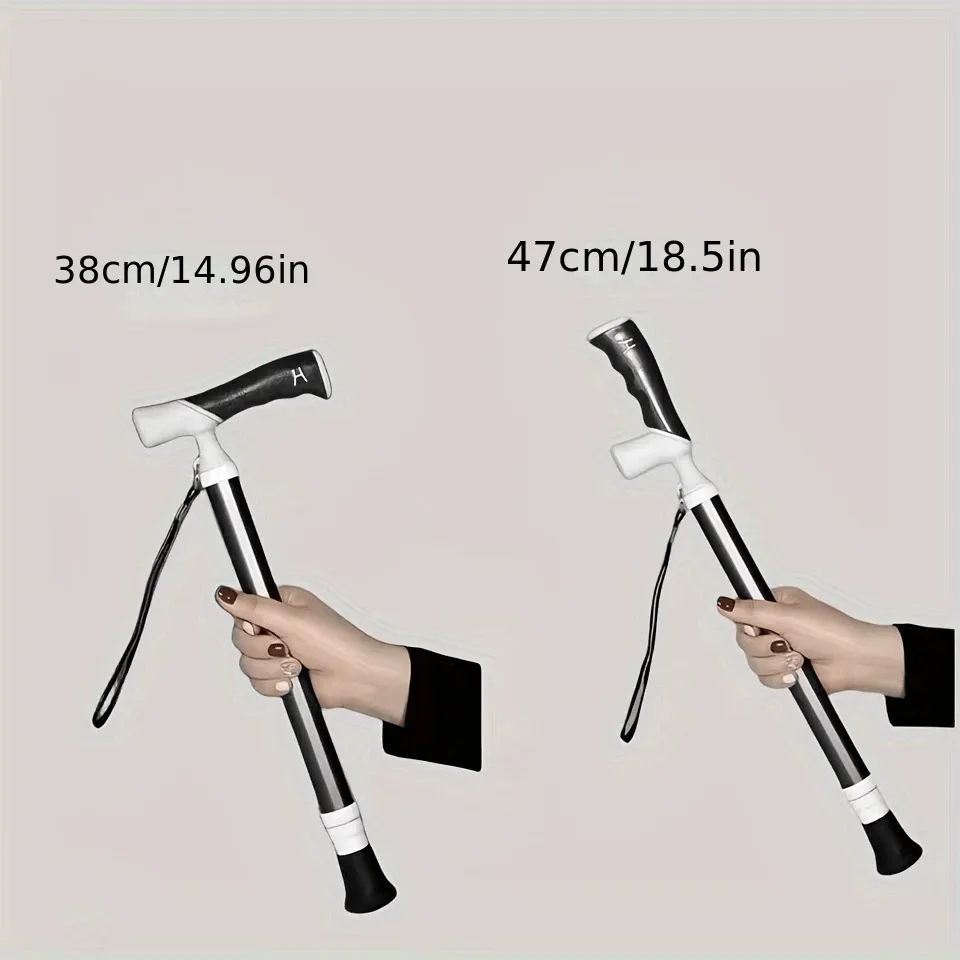 Golden Lightweight Hiking Pole Cane for Seniors and Outdoor Hiking