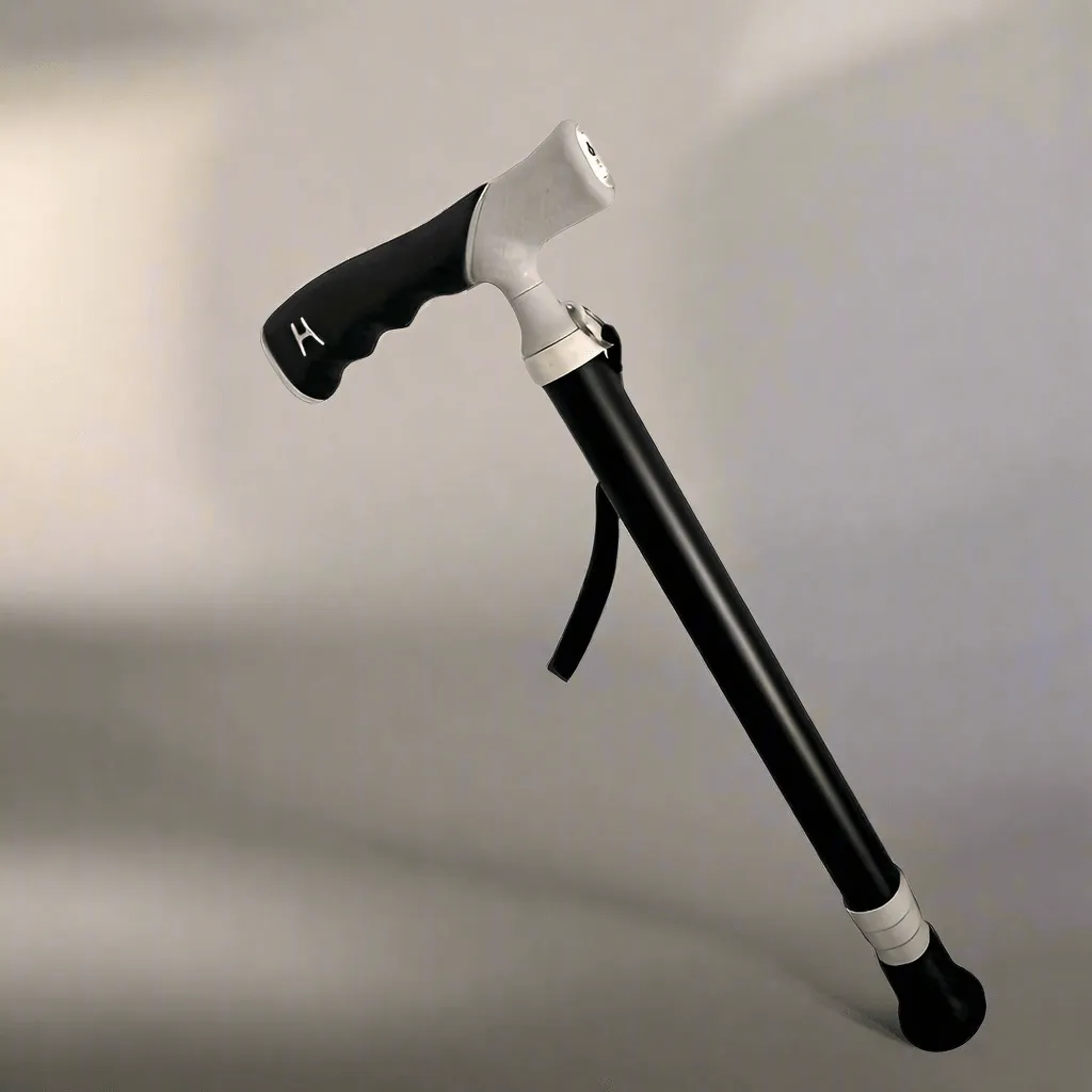 Golden Lightweight Hiking Pole Cane for Seniors and Outdoor Hiking