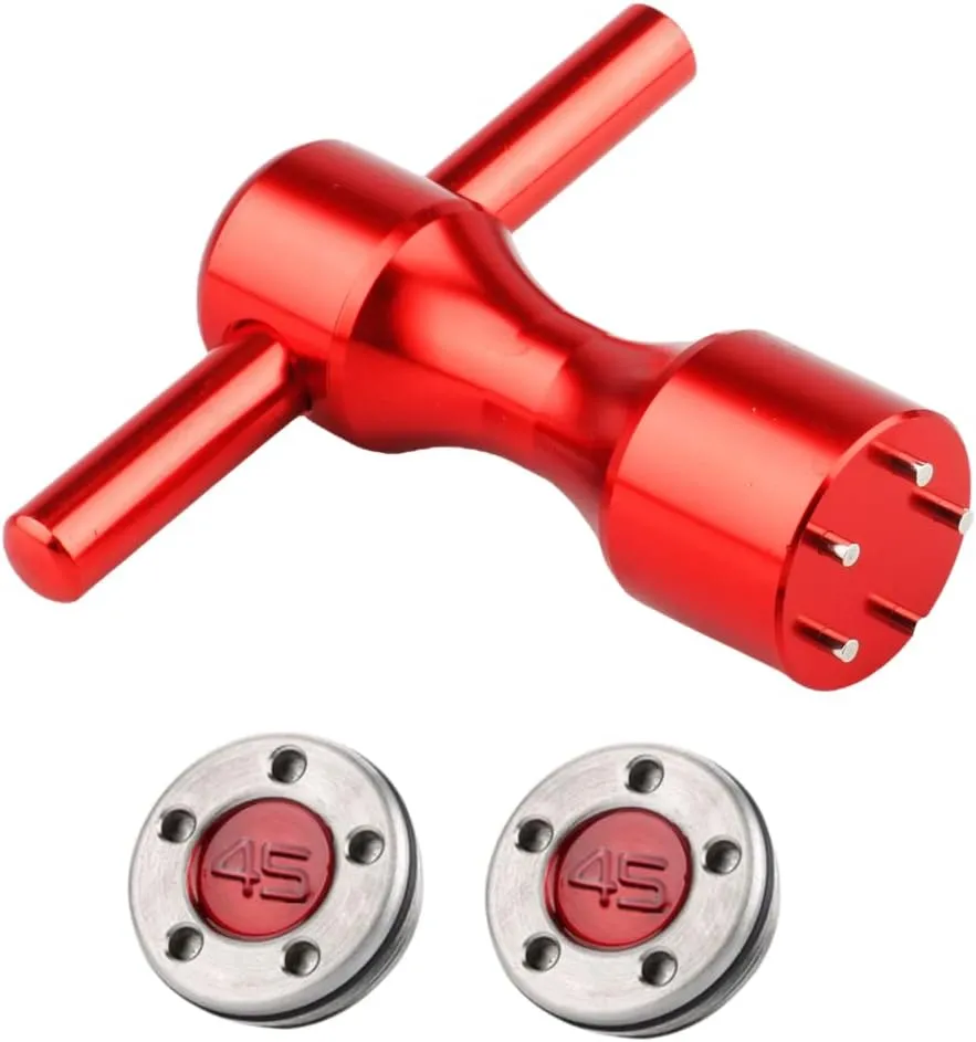 Golf Putter Weights 2pcs 5g/10g/15g/20g/25g/30g/35g/40g/45g with Red Wrench Kit Replace for Titleist Scotty Cameron Putters (Red 2pcs 45g wrench)