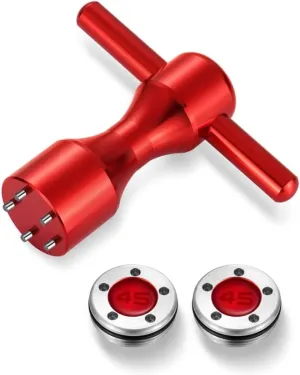 Golf Putter Weights 2pcs 5g/10g/15g/20g/25g/30g/35g/40g/45g with Red Wrench Kit Replace for Titleist Scotty Cameron Putters (Red 2pcs 45g wrench)