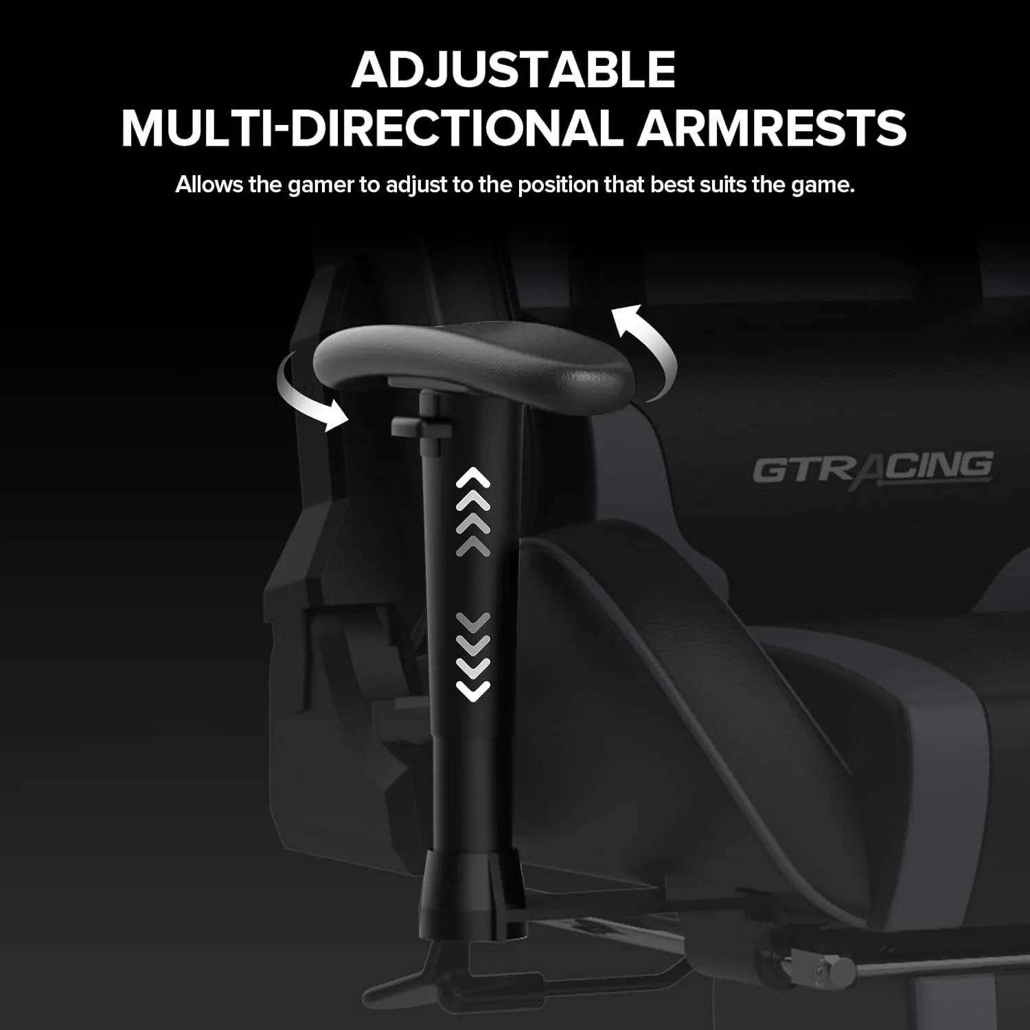 GTRACING Gaming Chair with Footrest Speakers Video Game Chair Bluetooth Music Heavy Duty Ergonomic Computer Office Desk Chair