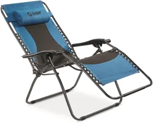 Guide Gear Oversized Zero Gravity Camping Chair, Recliner, Outdoor, Portable, Folding, 500-lb. Capacity