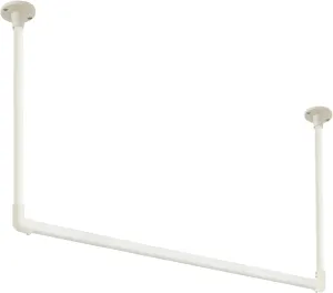 H-1 Hanging Bar with Ceiling C Type Set, White, W35.4 x H17.7 inches (900 x 450 mm)