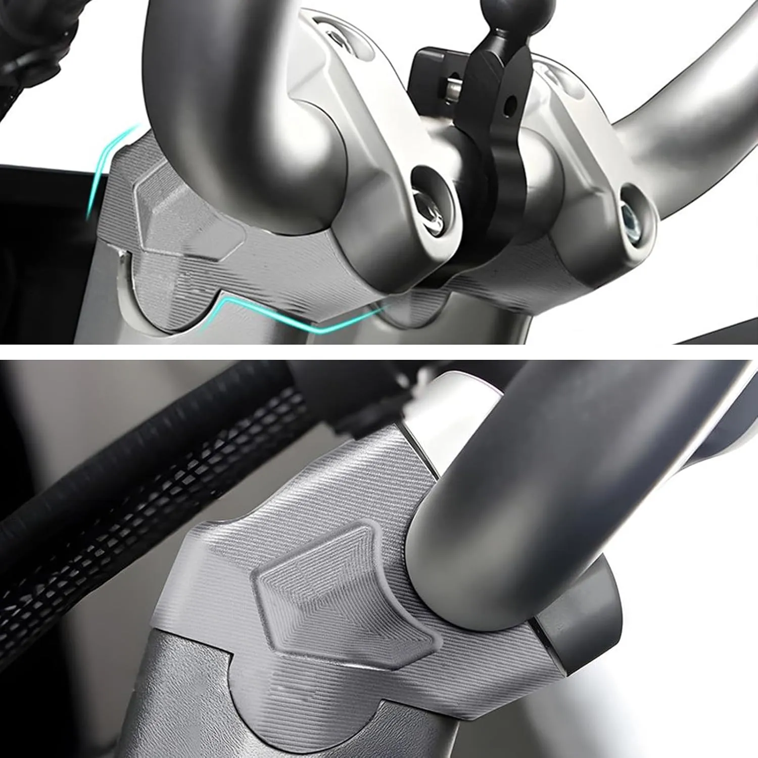 Handlebar Riser Mount Bracket Higher and Backward Compatible with CFMOTO Ibex 450 2025,Ibex 800 S/T/E 2023 2024 2025,Silver,CFMOTO Ibex 800 S Accessories,CFMOTO Ibex 800 T Accessories