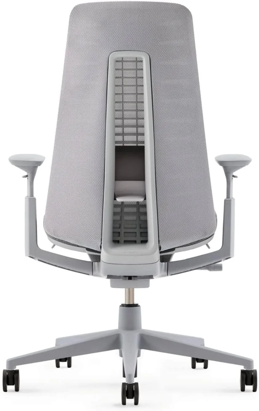 Haworth Fern Office Chair – Ergonomic and Stylish Desk Chair with Breathable Mesh Finish - with Lumbar Support (Silver Leaf)