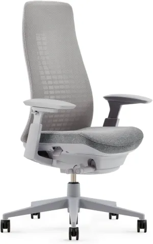 Haworth Fern Office Chair – Ergonomic and Stylish Desk Chair with Breathable Mesh Finish - with Lumbar Support (Silver Leaf)