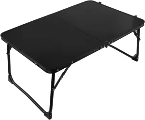 Heavy-Duty Camping Table Stable Portable Folding Heavy Duty Aluminum Alloy Anti-Slip Multifunction Outdoor Hiking Picnic BBQ Black