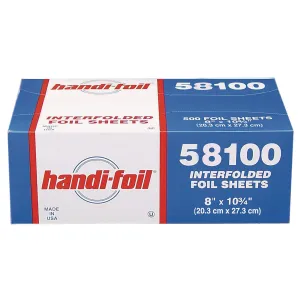 HFA® Interfolded Foil Sheets, 55 Gauge, 8 x 10.75, 500/Box, 6 Boxes/Carton