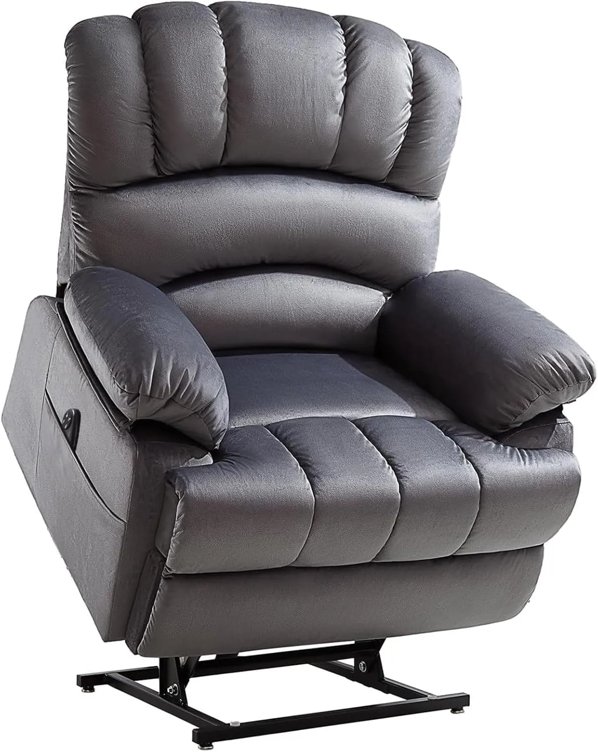 High Back Theater Seating Recliner Chair with Adjustable Massage and Power Lift Genuine Leather Sofa for Elderly Living Room