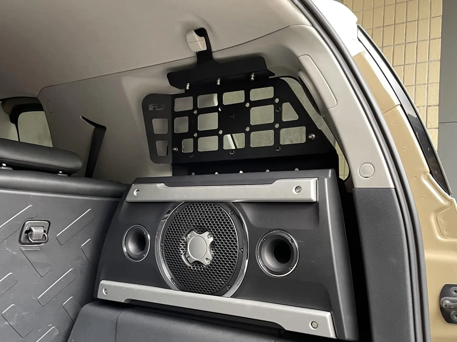 HIGH FLYING for Toyota FJ Cruiser (XJ10) 2007-2014 Car Accessories Modular Storage Molle Panel System Trunk Shelf Interior Luggage Carrier Cargo Rack Trunk Organizer Aluminum (Side Panels)