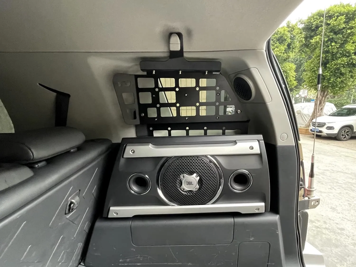 HIGH FLYING for Toyota FJ Cruiser (XJ10) 2007-2014 Car Accessories Modular Storage Molle Panel System Trunk Shelf Interior Luggage Carrier Cargo Rack Trunk Organizer Aluminum (Side Panels)