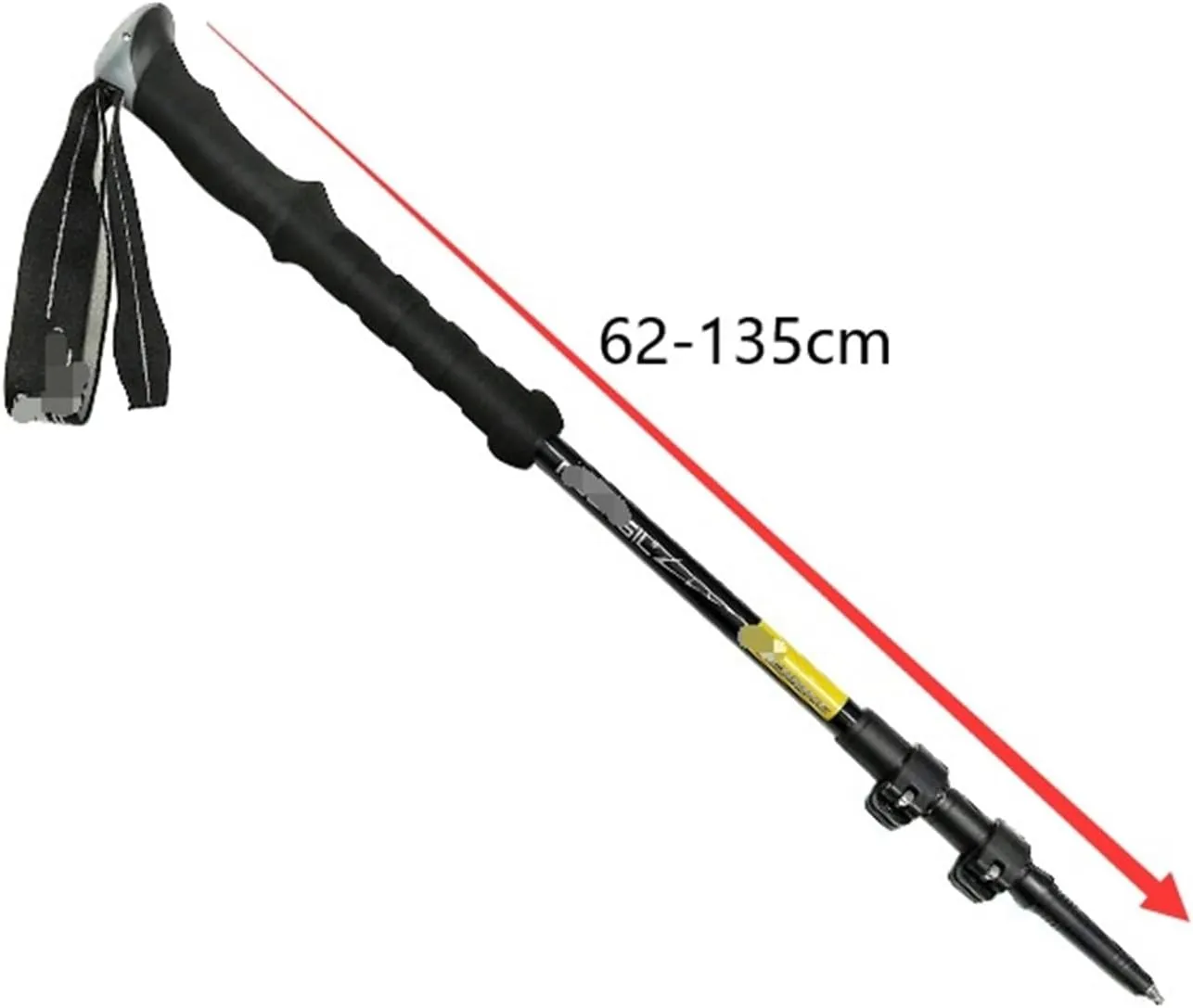 Hiking Trekking Poles Walking Trekking Poles Telescopic Ultralight for Hiking Camping Mountaining Backpacking Hiking Sticks for Trekking(A)