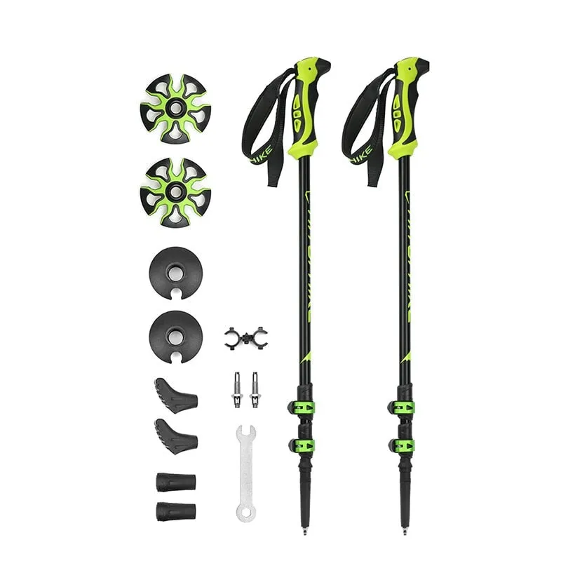 Hitorhike for Nordic walking sticks camping hiking Ultralight Adjustable Telescopic Alpenstock