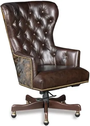 Hooker Furniture Katherine Leather Office Chair in Brown