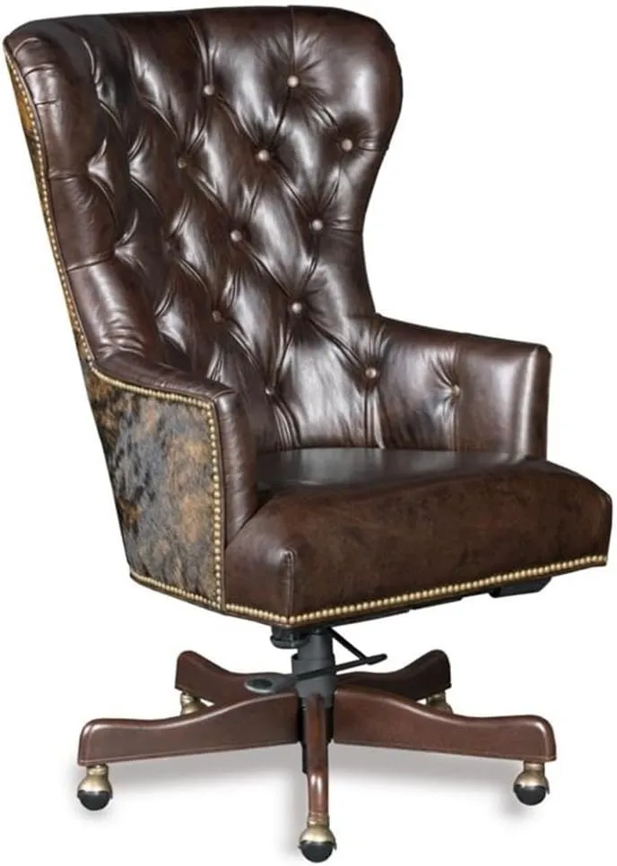 Hooker Furniture Katherine Leather Office Chair in Brown