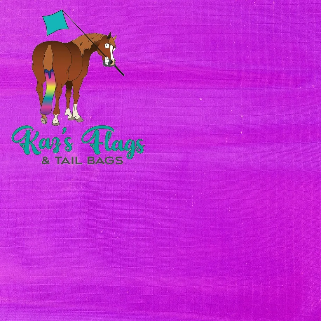 Horsemanship 18" x 18" Plain Lightweight Flag & Pole Combo Range