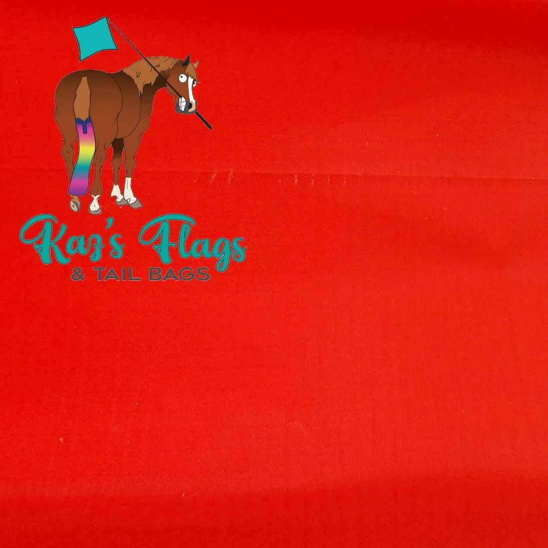 Horsemanship 18" x 18" Plain Lightweight Flag & Pole Combo Range