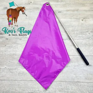 Horsemanship 18" x 18" Plain Lightweight Flag & Pole Combo Range