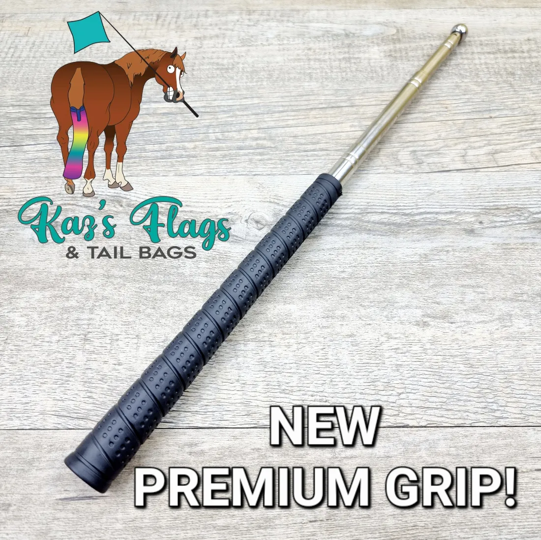 Horsemanship 18" x 18" Plain Lightweight Flag & Pole Combo Range