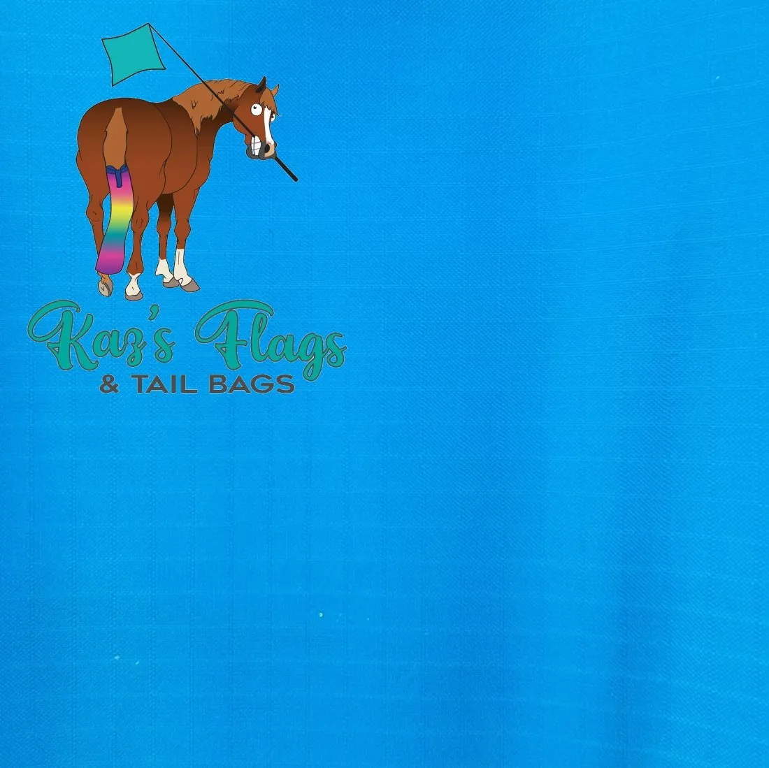Horsemanship 18" x 18" Plain Lightweight Flag & Pole Combo Range