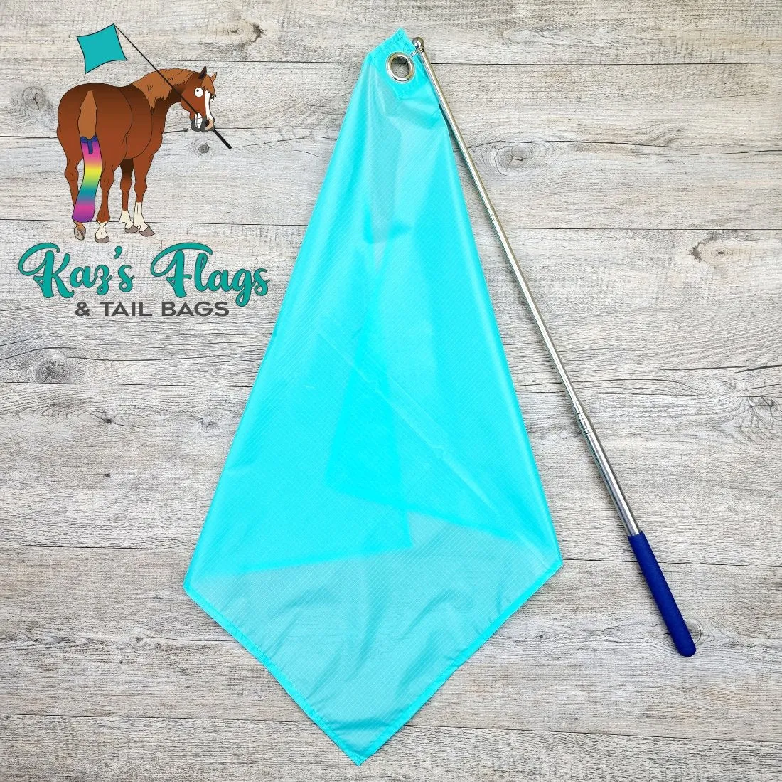 Horsemanship 18" x 18" Plain Lightweight Flag & Pole Combo Range
