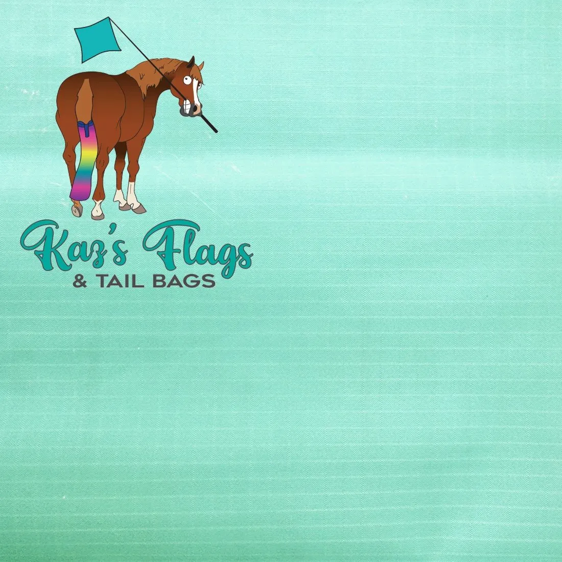 Horsemanship 18" x 18" Plain Lightweight Flag & Pole Combo Range