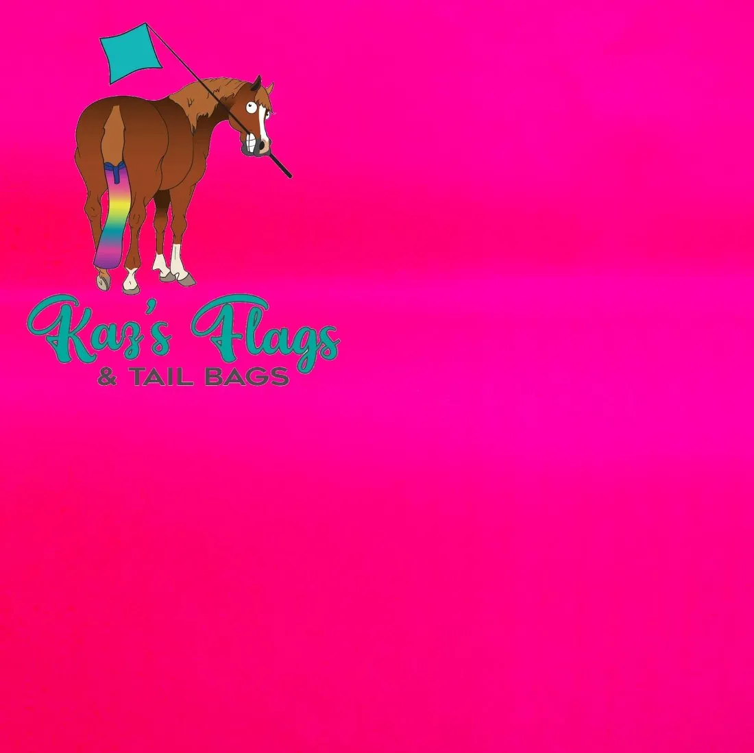Horsemanship 18" x 18" Plain Lightweight Flag & Pole Combo Range