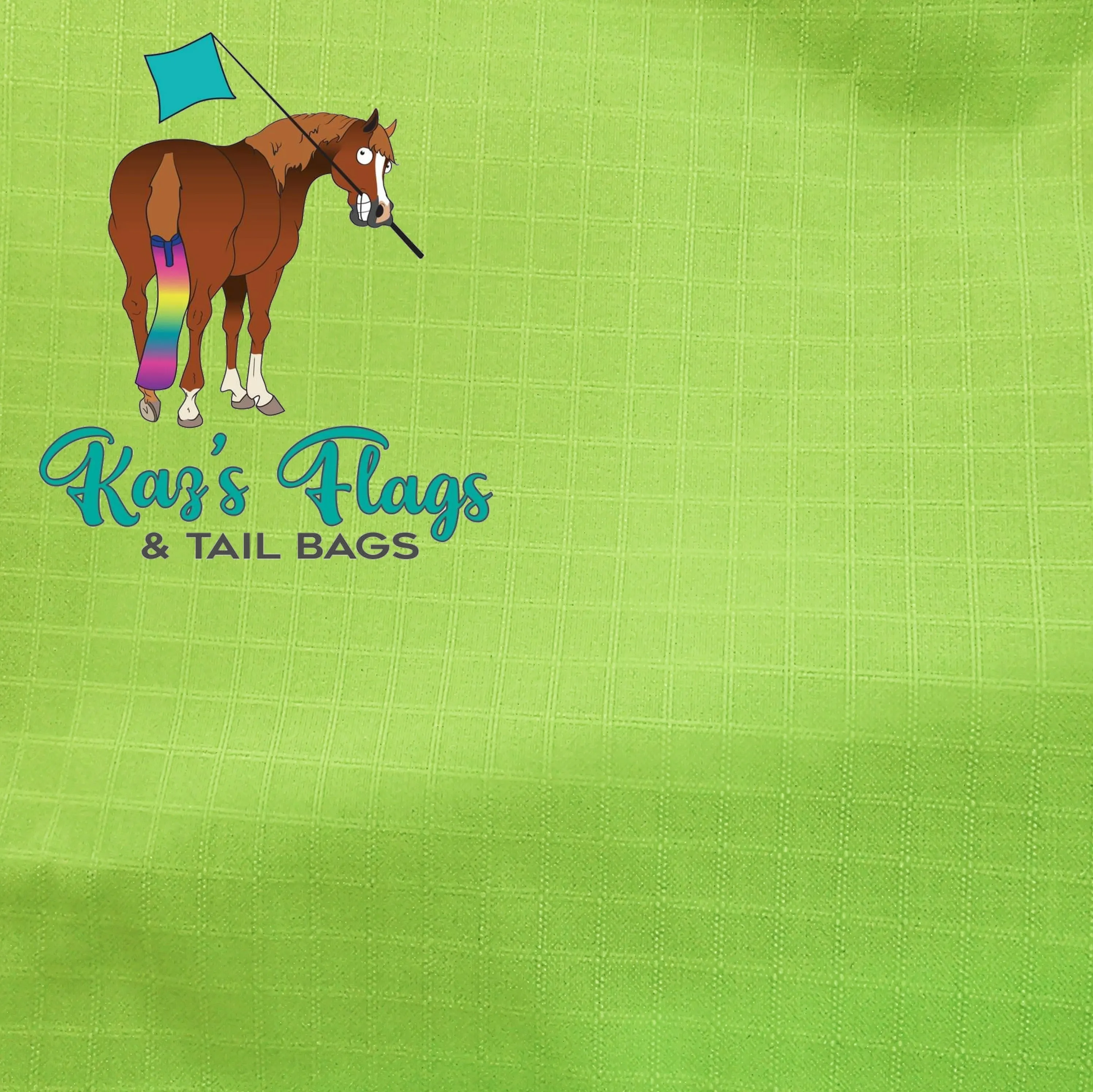 Horsemanship 18" x 18" Plain Lightweight Flag & Pole Combo Range
