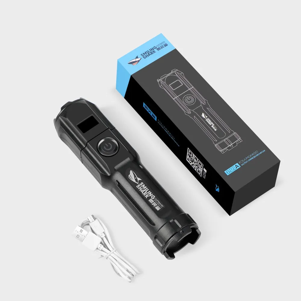 HULIANFU Powerful Flashlight Rechargeable Tactical LED Flashlight Torch Lantern Power Bank Outdoor Ultra Bright Portable Light Flashlight