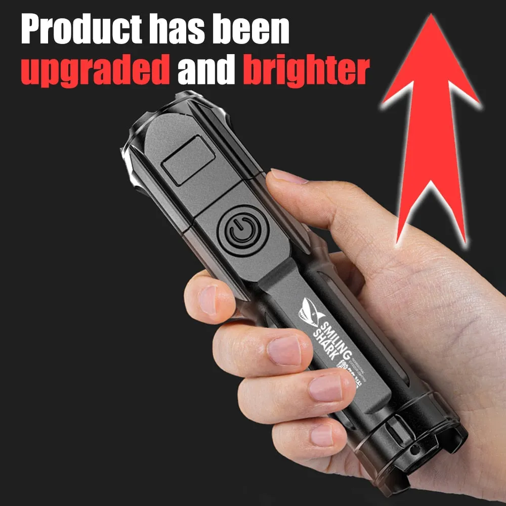 HULIANFU Powerful Flashlight Rechargeable Tactical LED Flashlight Torch Lantern Power Bank Outdoor Ultra Bright Portable Light Flashlight
