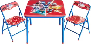 Idea Nuova Marvel Spidey and His Amazing Friends Kids Activity Table and Chair Set,3 Piece Set with Square Table & 2 Folding Chairs, Furniture for Ages 3 , Indoor Play & Learning