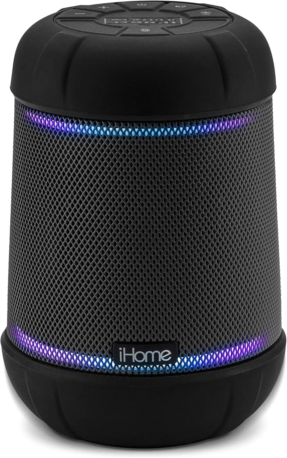 iHome iBT158 Smart Bluetooth Speaker - with Color Changing LED Lights - Perfect Portable Audio Device for Parties, Outdoors, and Other Events