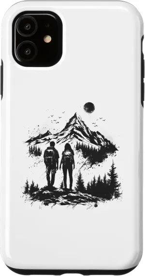iPhone 11 Hiking Mountain Climbing Cool Forest Trail Backpacker Design Case
