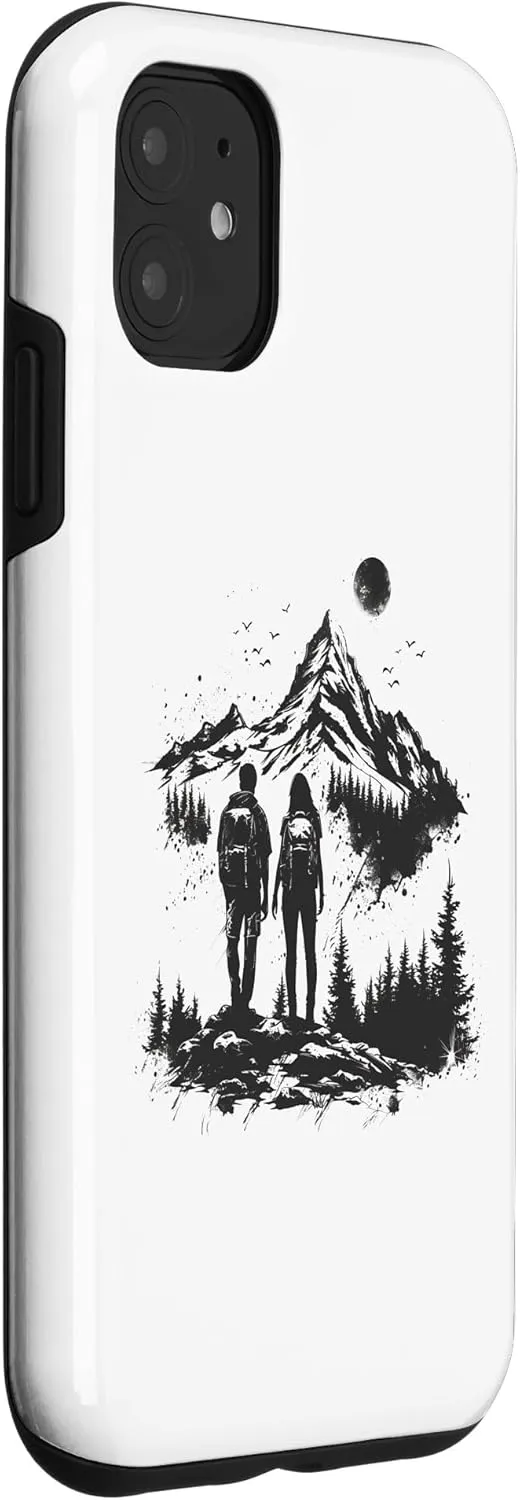 iPhone 11 Hiking Mountain Climbing Cool Forest Trail Backpacker Design Case
