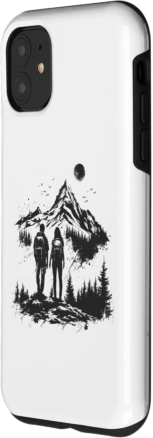 iPhone 11 Hiking Mountain Climbing Cool Forest Trail Backpacker Design Case