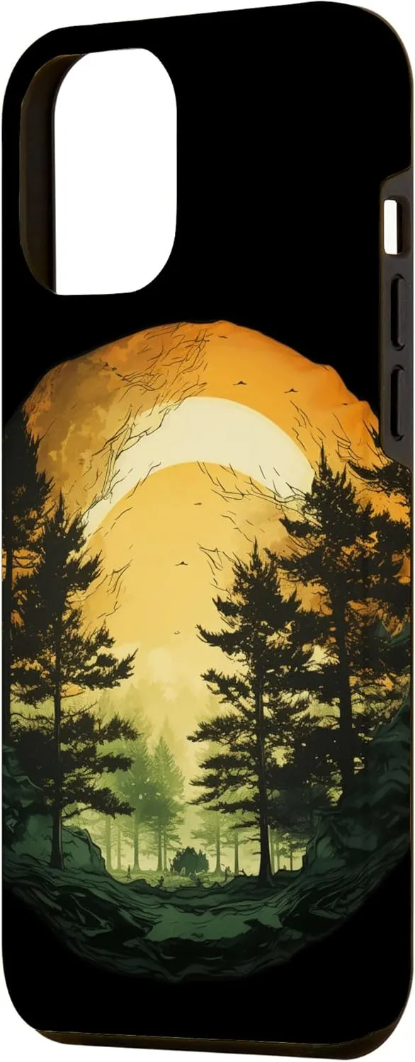 iPhone 14 Plus Wildlife Trees Outdoors Nature Forest Sunset Trekking Hiking Case