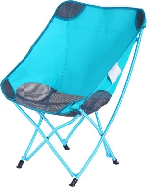 IRYZE Outdoor Chair Folding Camping Chair Ultralight Camping Chair with Mesh Stitching Compact Folding Backpacking Seat Stool with Large Back Storage Pocket Camping Chair Foldable Chair
