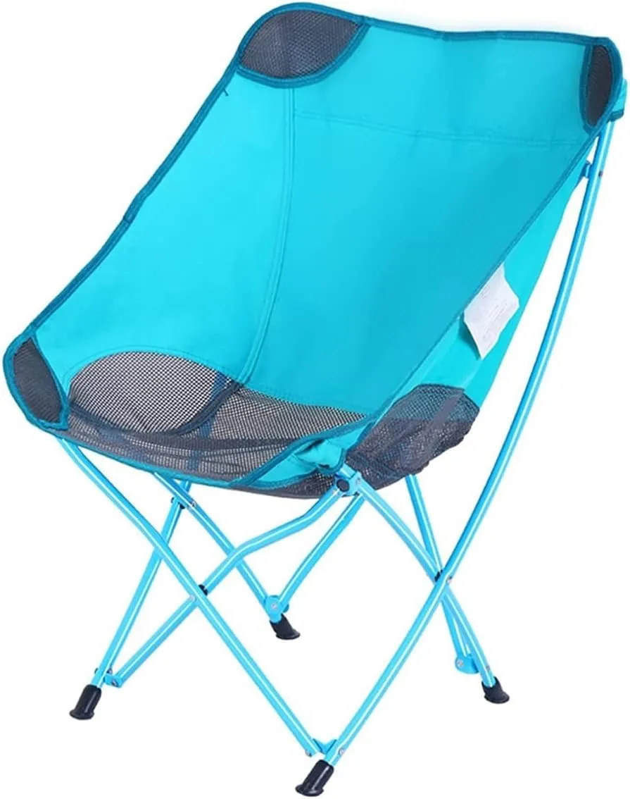 IRYZE Outdoor Chair Folding Camping Chair Ultralight Camping Chair with Mesh Stitching Compact Folding Backpacking Seat Stool with Large Back Storage Pocket Camping Chair Foldable Chair