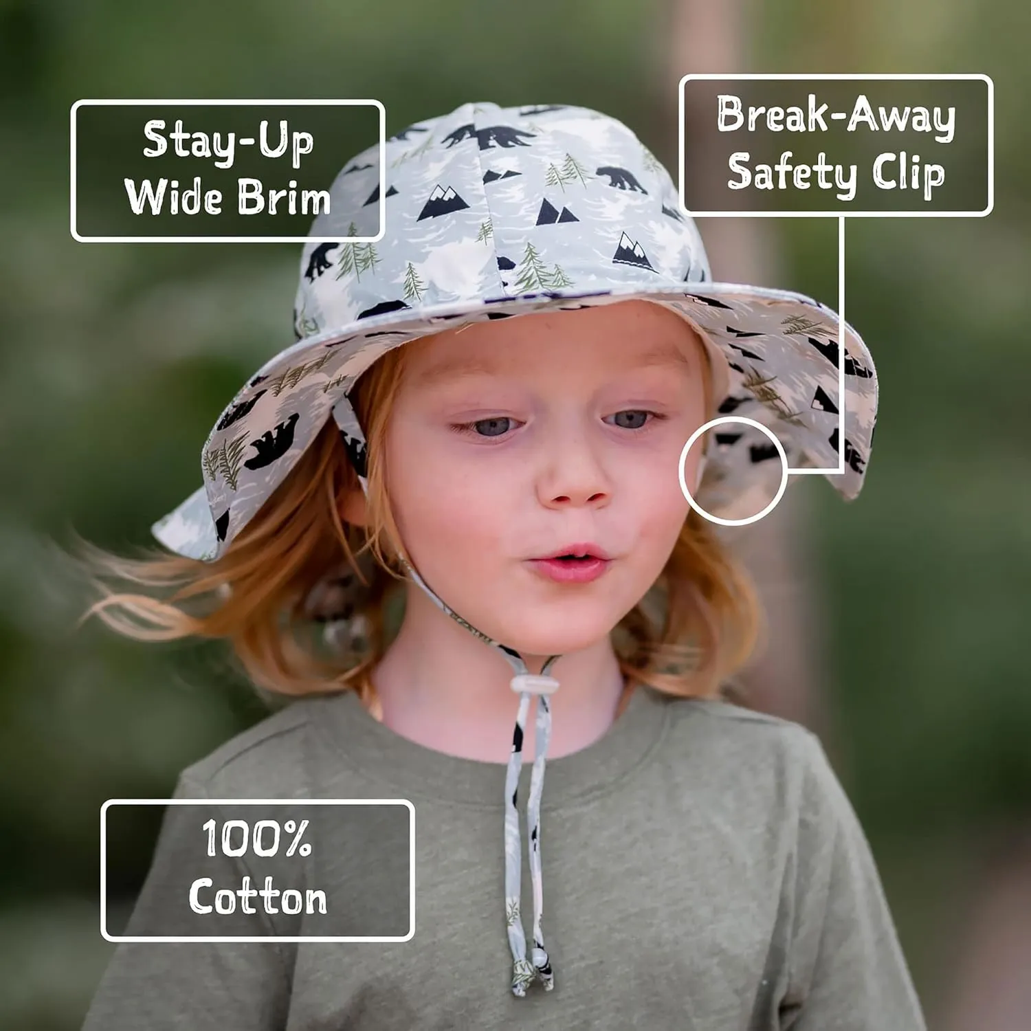 JAN & JUL Breathable Cotton Sun Hat with 50  UPF Protection for Toddler Boys