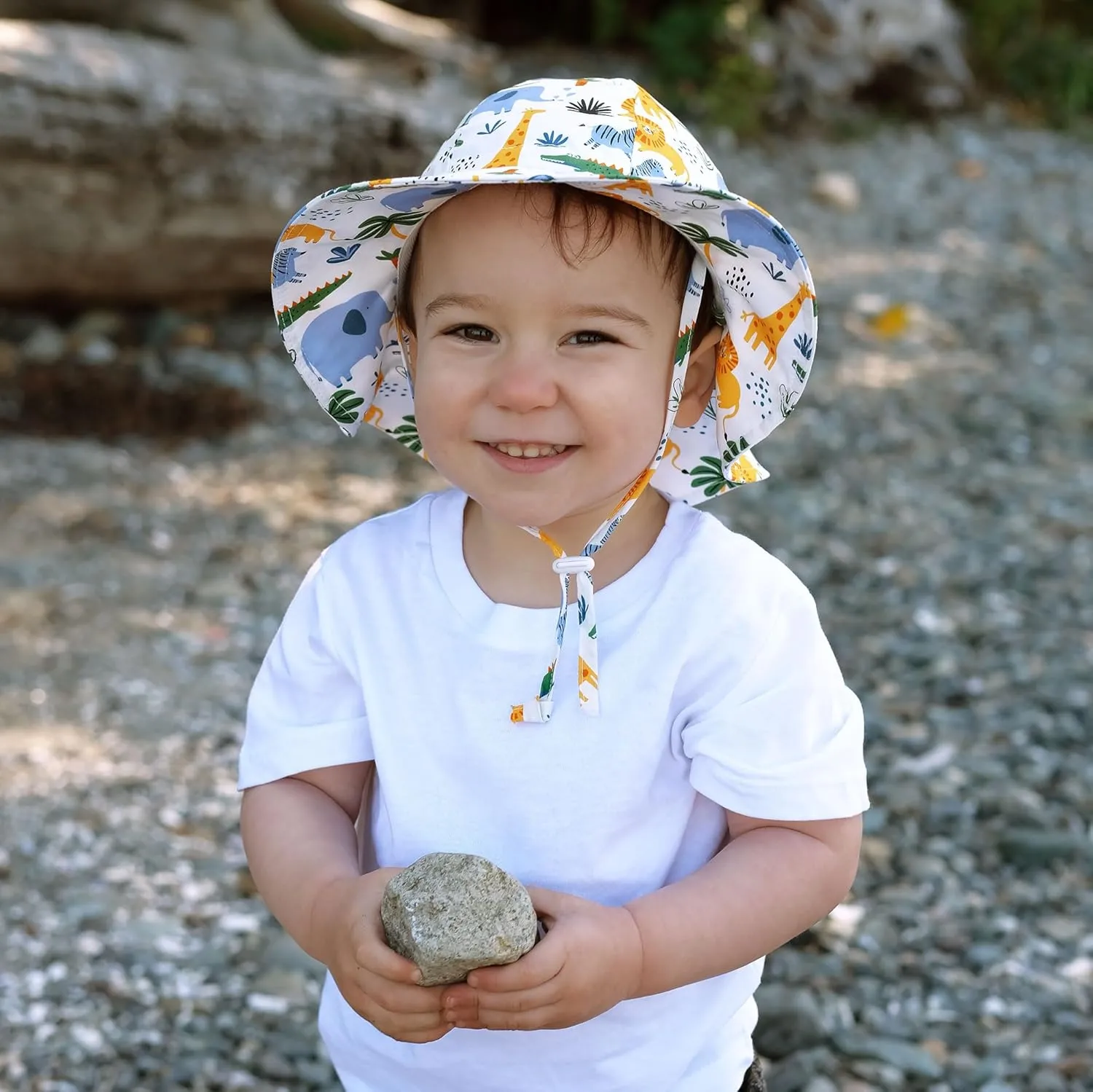 JAN & JUL Breathable Cotton Sun Hat with 50  UPF Protection for Toddler Boys