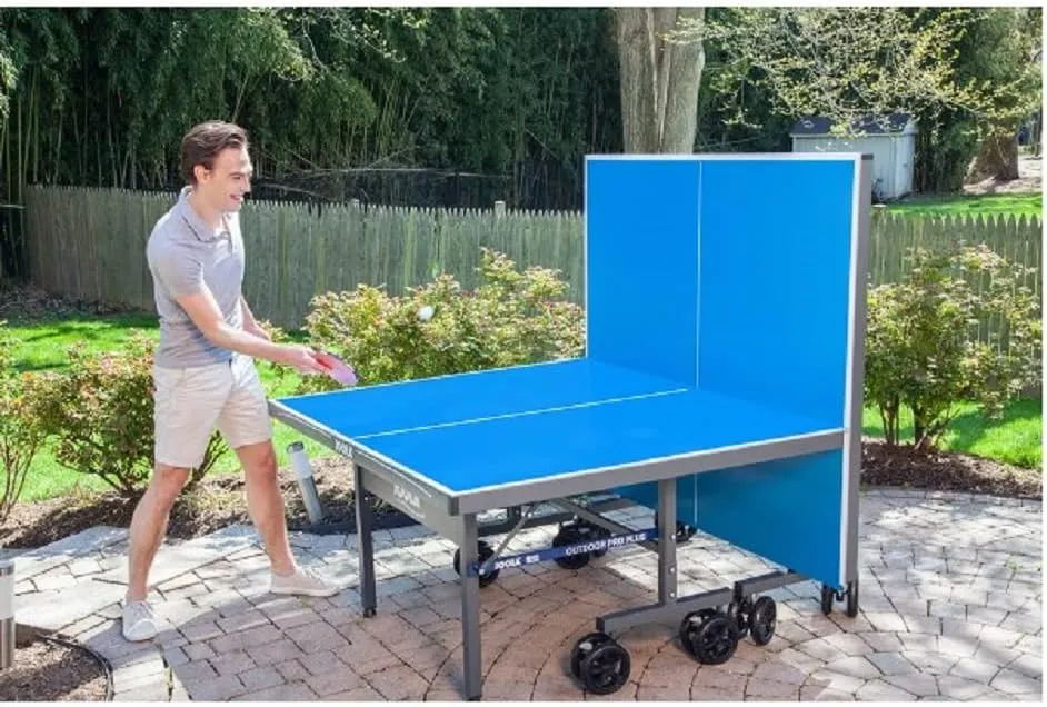 JOOLA NOVA Outdoor Ping Pong Table with Waterproof Table Tennis Net Set - Quick Assembly - All Weather Aluminum Composite Surface - Tournament Quality - Indoor & Outdoor Compatible