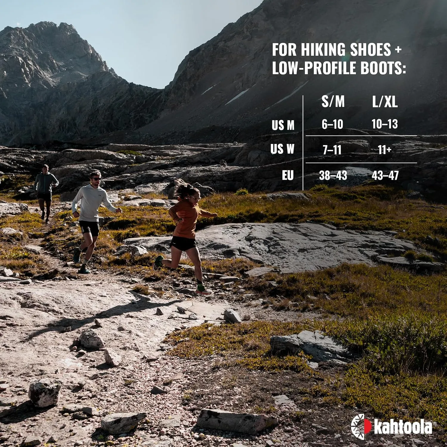 Kahtoola INSTAgaiter Mid Gaiters for Hiking, Trail Running, Mountaineering, Hunting, Rocky Terrain, Mud, Snow & Ice