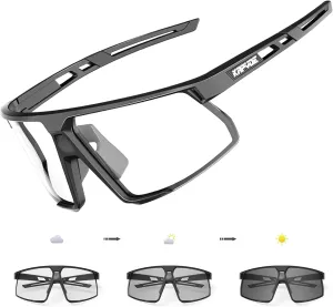 KAPVOE Photochromic Cycling Glasses Men Women Mountain Bike Sunglasses Clear MTB Sports Glasses Bicycle Triathlon Running